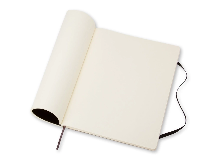 Записная книжка Moleskine Classic Soft (нелинованный), Хlarge (19х25 см), черный фото 3