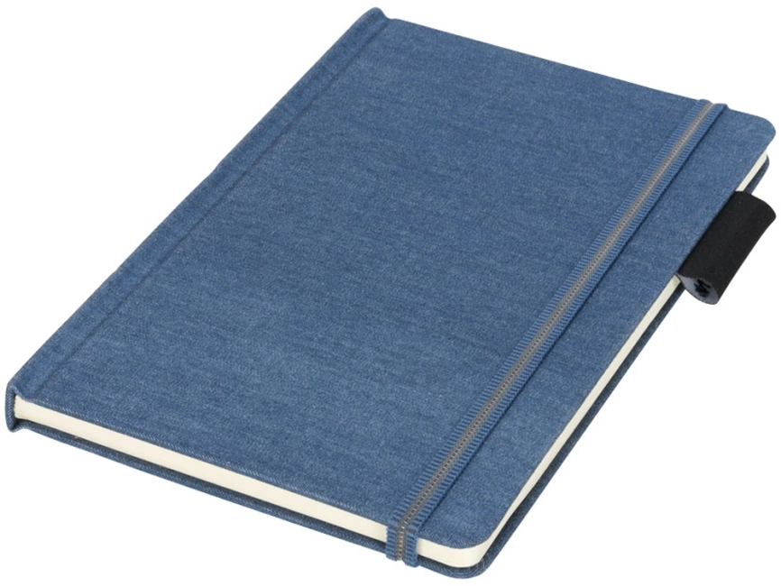 Блокнот Jeans формата A5 из ткани, светло-синий фото 1