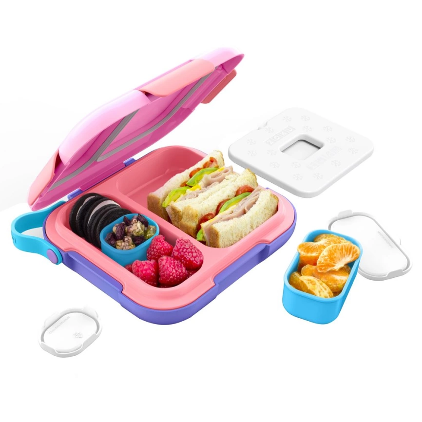 Ланчбокс Neat Bento, большой, розовый фото 4