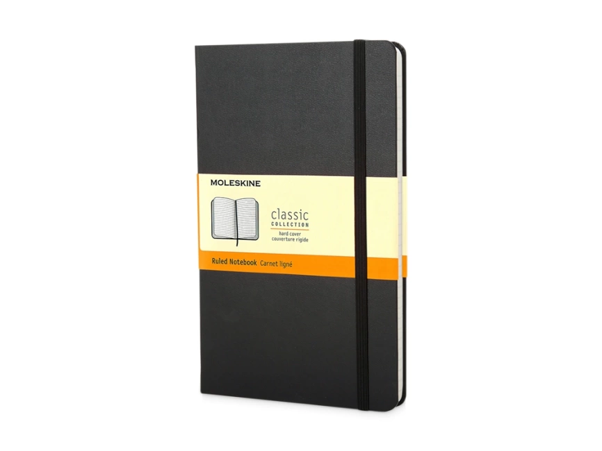 Записная книжка Moleskine Classic (в линейку) в твердой обложке, Large (13х21см), черный фото 1