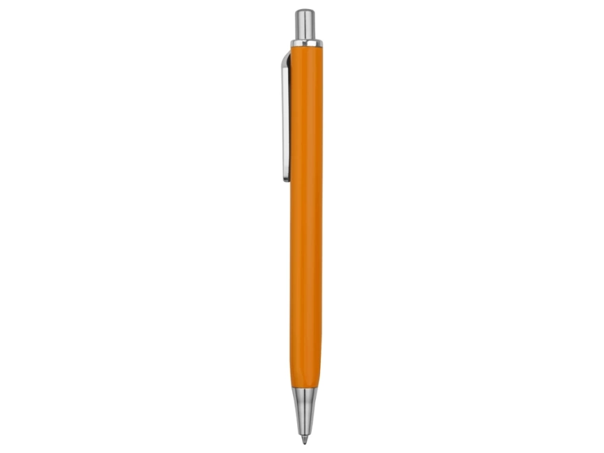 Ручка металлическая шариковая трехгранная Riddle, оранжевый/серебристый фото 3