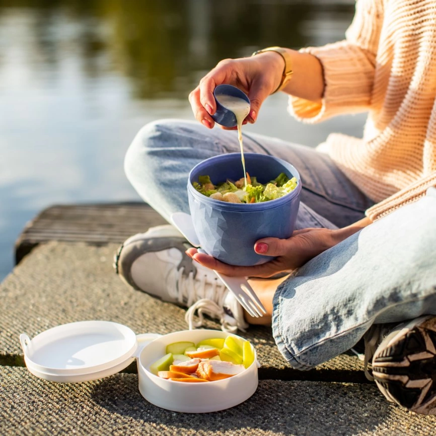 Ланчбокс Club Bento Organic, синий фото 3