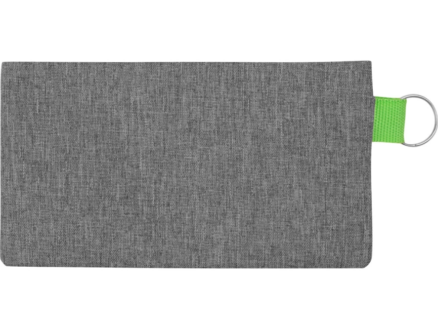 Универсальный пенал из переработанного полиэстера RPET Holder, серый/зеленый фото 4