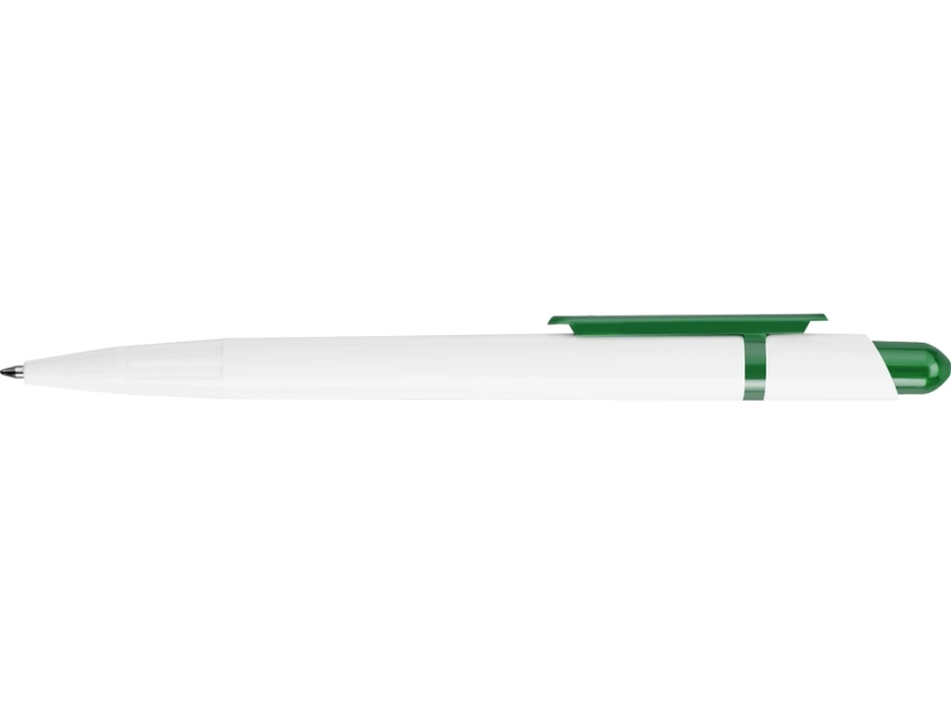 Ручка шариковая Этюд, белая с зеленым фото 4
