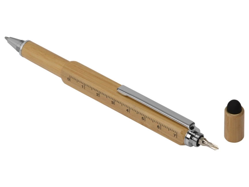 Ручка-стилус из бамбука Tool с уровнем и отверткой фото 6