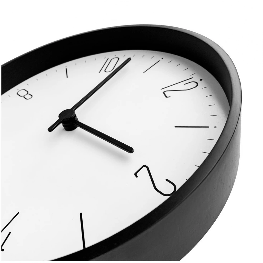 Часы настенные Lander, белые с черным фото 4