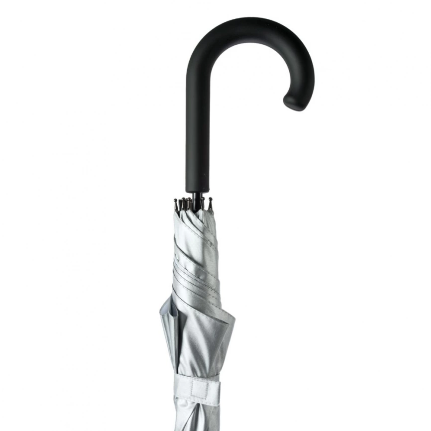 Зонт-трость Unit Wind, серебристый фото 6