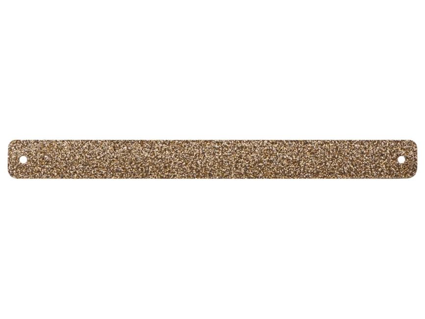Браслет-бэнгл из латуни с гальваническим покрытием белым родием и серебром, 14мм фото 6