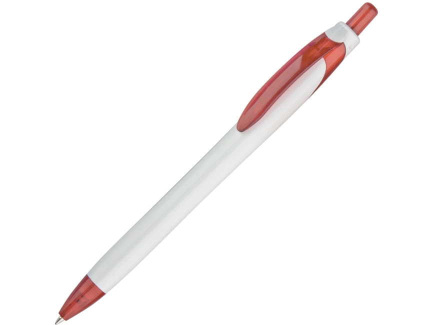 Ручка шариковая Каприз, белая с красным фото 1