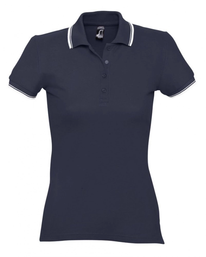 Рубашка поло женская Practice women 270 темно-синяя с белым, размер S фото 1
