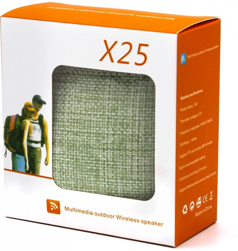 Беспроводная Bluetooth колонка  X25 Outdoor, зелёная фото 3