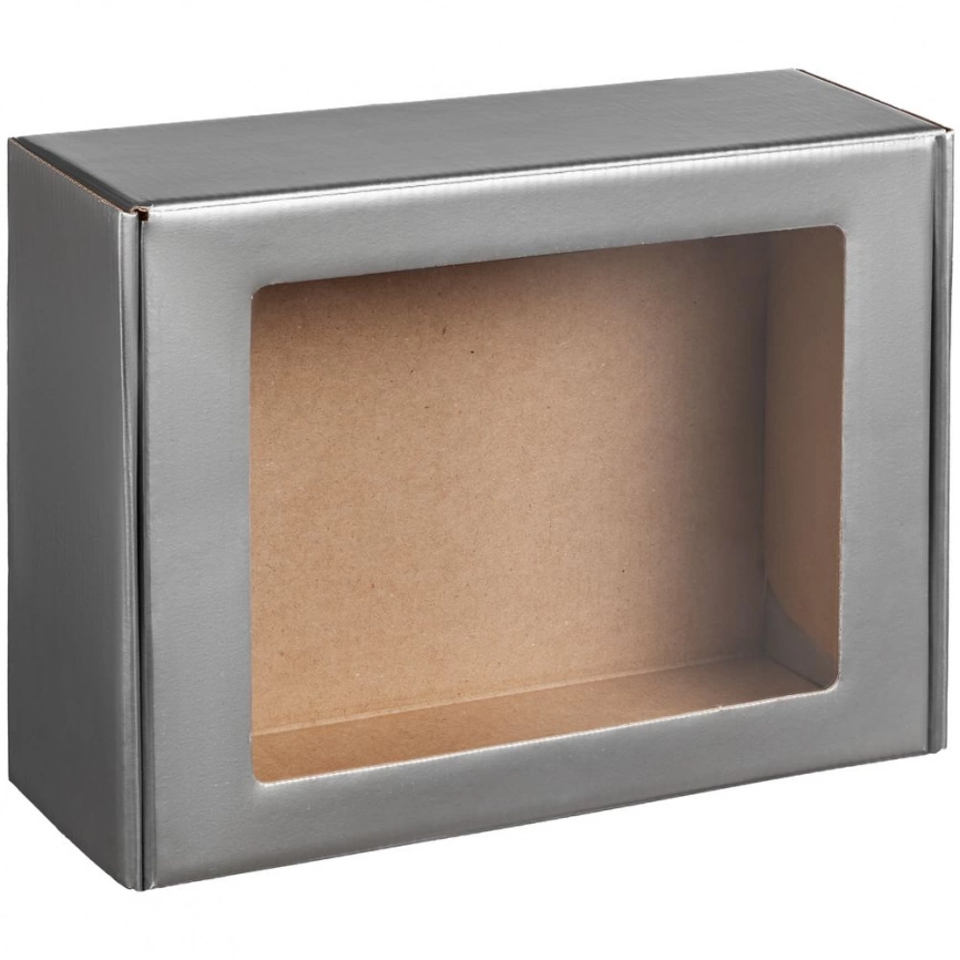Коробка с окном Visible, серебристая фото 1
