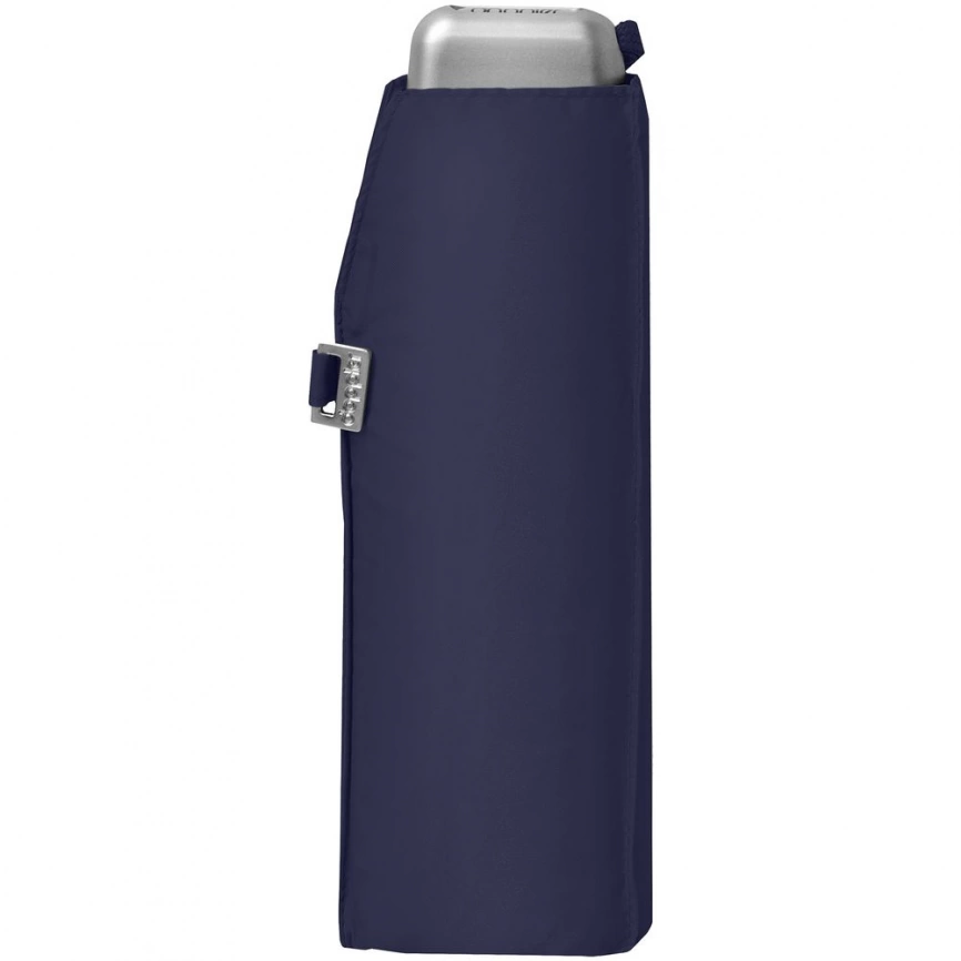 Зонт складной Carbonsteel Slim, темно-синий фото 2