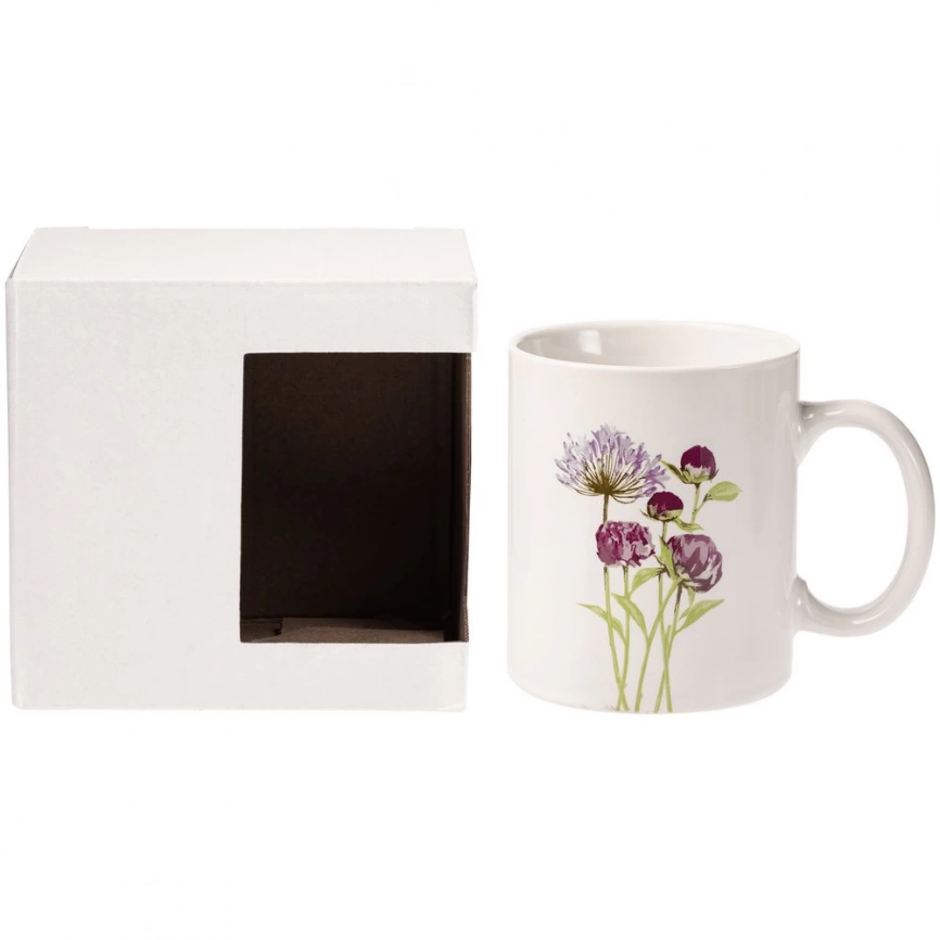 Коробка для кружки с окошком, белая фото 3