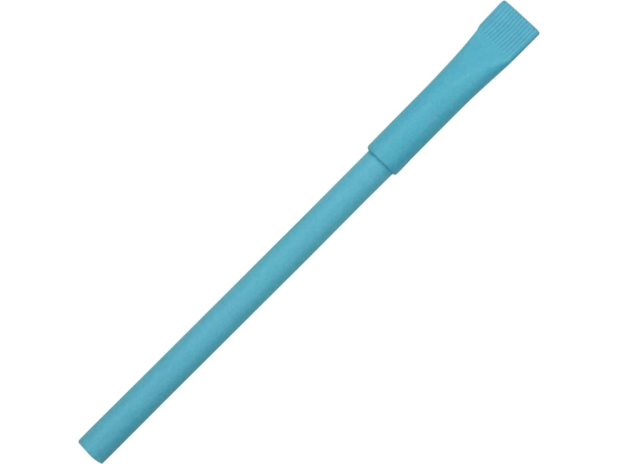 Ручка картонная с колпачком Recycled, голубой фото 1
