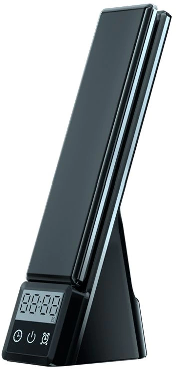 Настольная лампа Zeus с беспроводными зарядками, часами и будильником фото 4