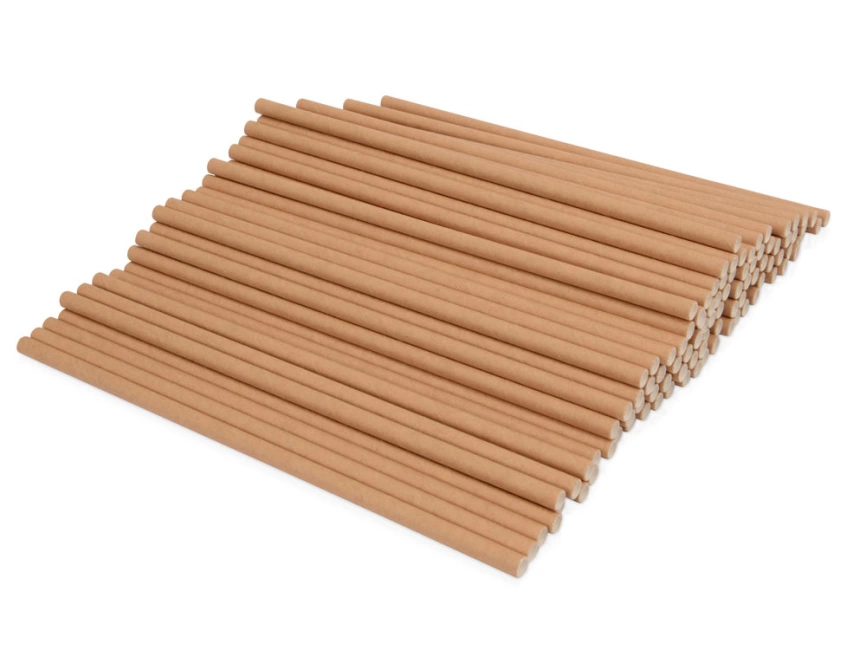 Набор крафтовых трубочек Kraft straw, 100 шт. фото 3