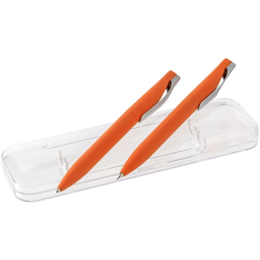 Набор Pin Soft Touch: ручка и карандаш, оранжевый фото 1