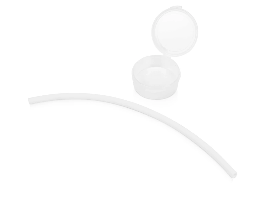 Силиконовая трубочка Fresh в пластиковом кейсе, белый фото 3