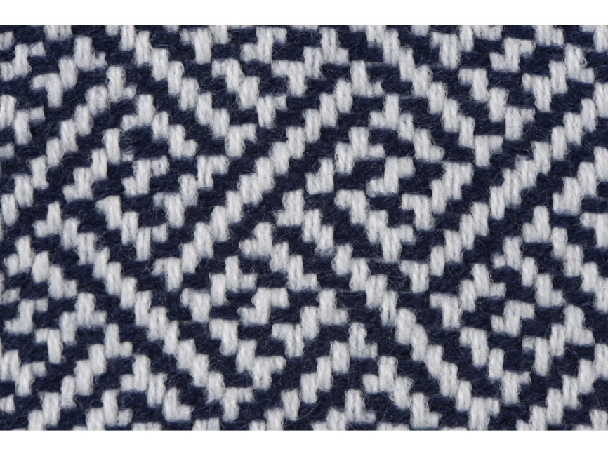 Плед акриловый Tassel с белой бахромой, черный фото 4