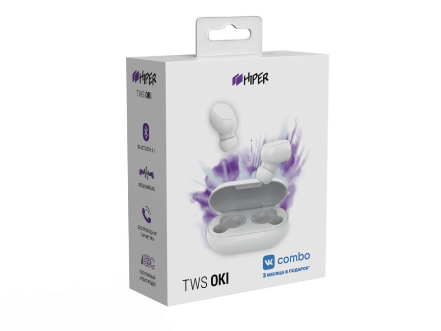 Беспроводные наушники HIPER TWS OKI White (HTW-LX2) Bluetooth 5.0 гарнитура, Белый фото 5