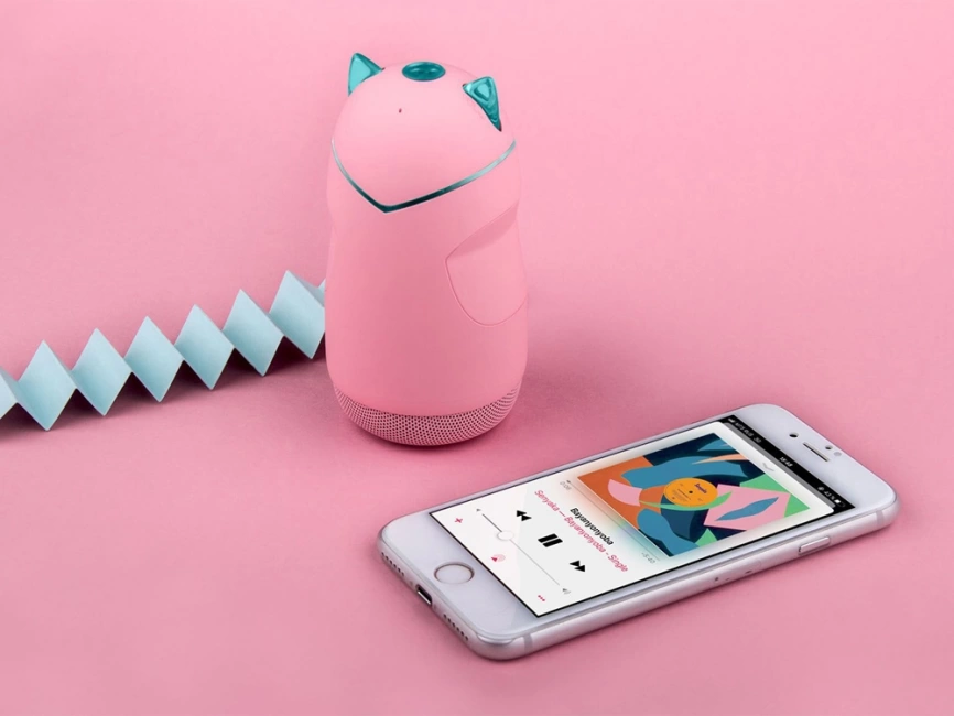 Портативная акустика Rombica Mysound Kitty 3C, розовый фото 7