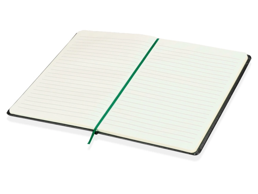 Блокнот в линейку формата А5, черный/зеленый фото 2