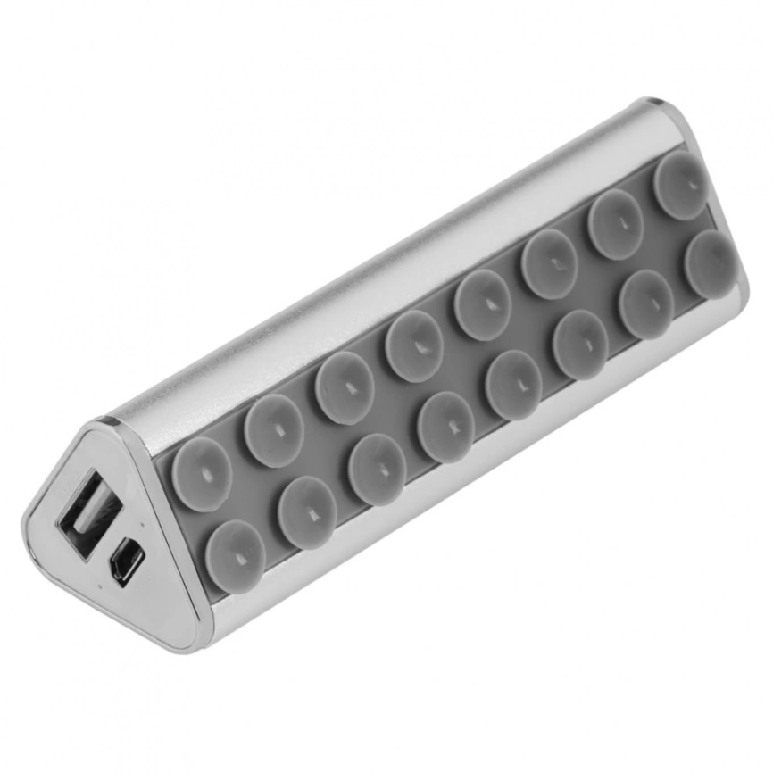 Внешний аккумулятор-подставка stuckBank Plus 2600 мАч, серебристый фото 5