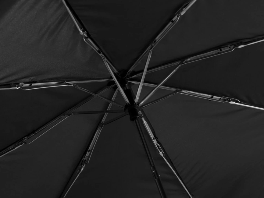 Зонт Picau из переработанного пластика в сумочке, черный фото 5