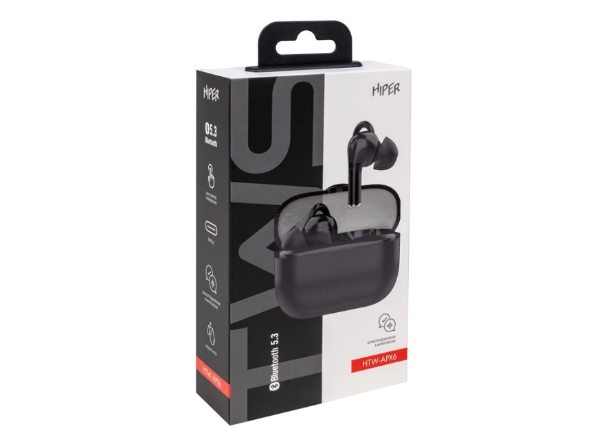 Наушники беспроводные TWS Clarity с шумоподавлением ENC, черный фото 8