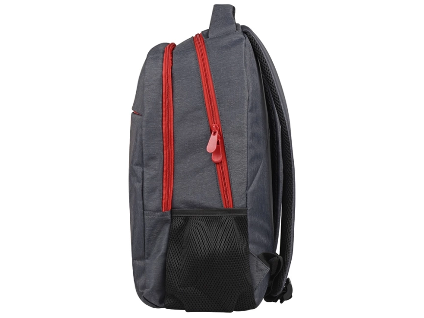 Рюкзак Metropolitan, серый с красной молнией и черной подкладкой фото 5