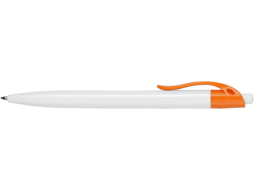Ручка шариковая Какаду, белая с оранжевым фото 4