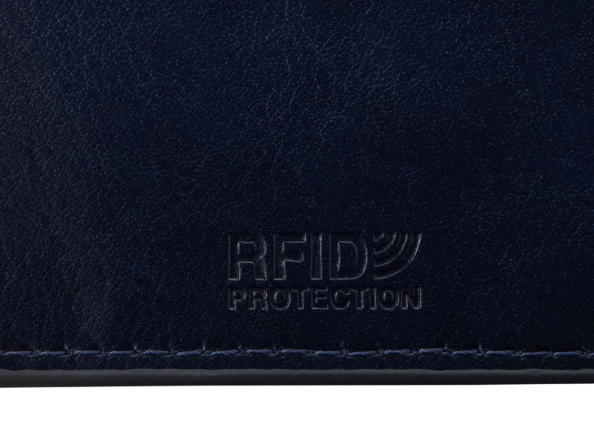 Картхолдер для 6 пластиковых карт с RFID-защитой Fabrizio, синий фото 7
