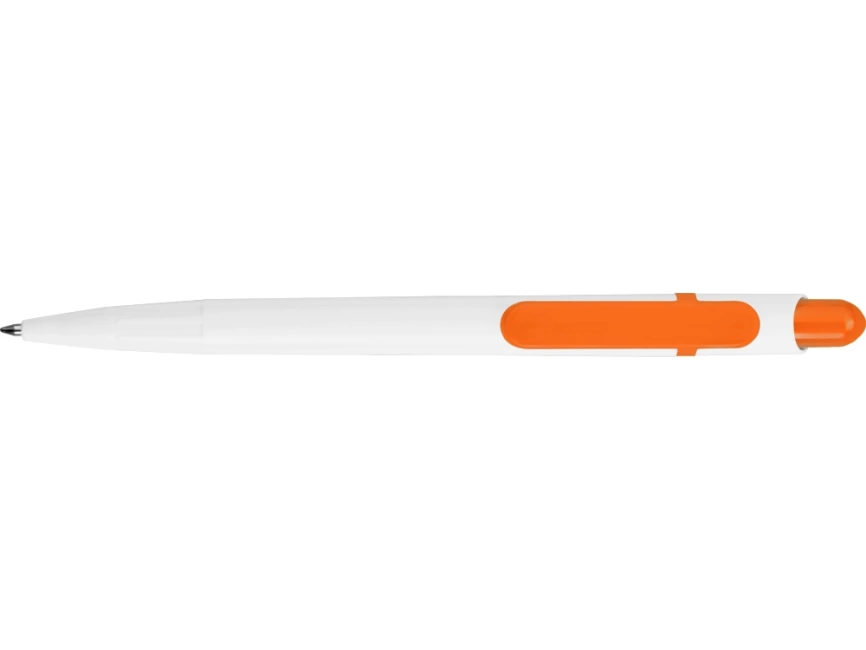 Ручка шариковая Этюд, белая с оранжевым фото 5
