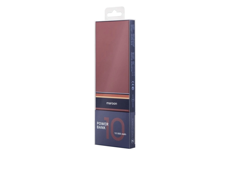 Внешний аккумулятор Rombica NEO ARIA Maroon, 10000мАч, Soft-touch, PD, QCharge, Type-C, бордовый/син фото 4