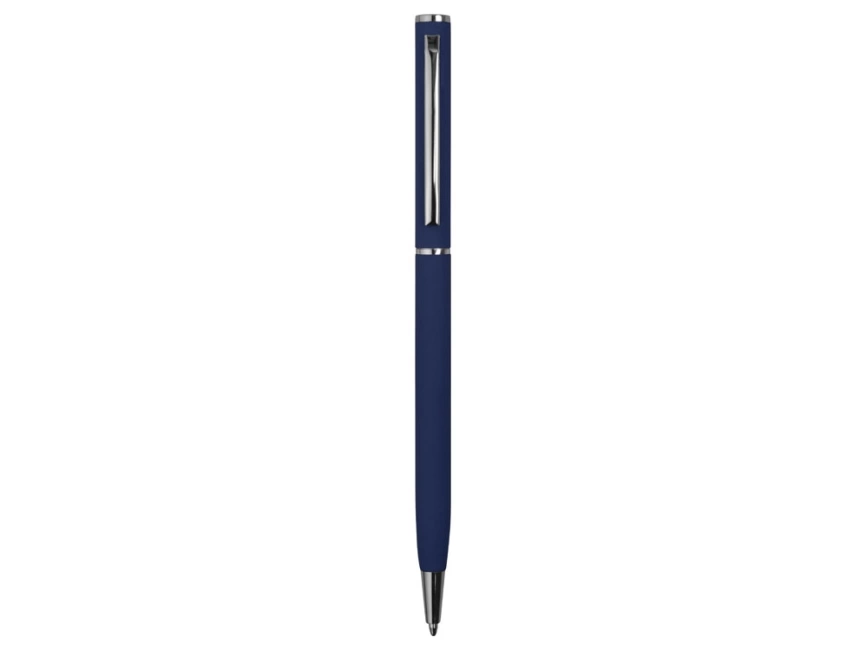 Ручка металлическая шариковая Атриум с покрытием софт-тач, синий фото 2