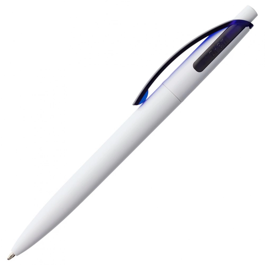 Ручка шариковая Bento, белая с синим фото 1