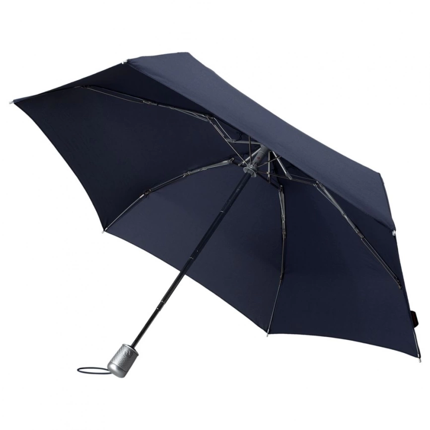 Складной зонт Alu Drop S, 4 сложения, автомат, синий фото 2
