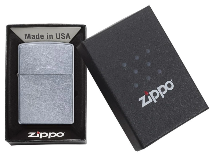 Зажигалка ZIPPO Classic с покрытием Street Chrome™, латунь/сталь, серебристая, матовая, 38x13x57 мм фото 5