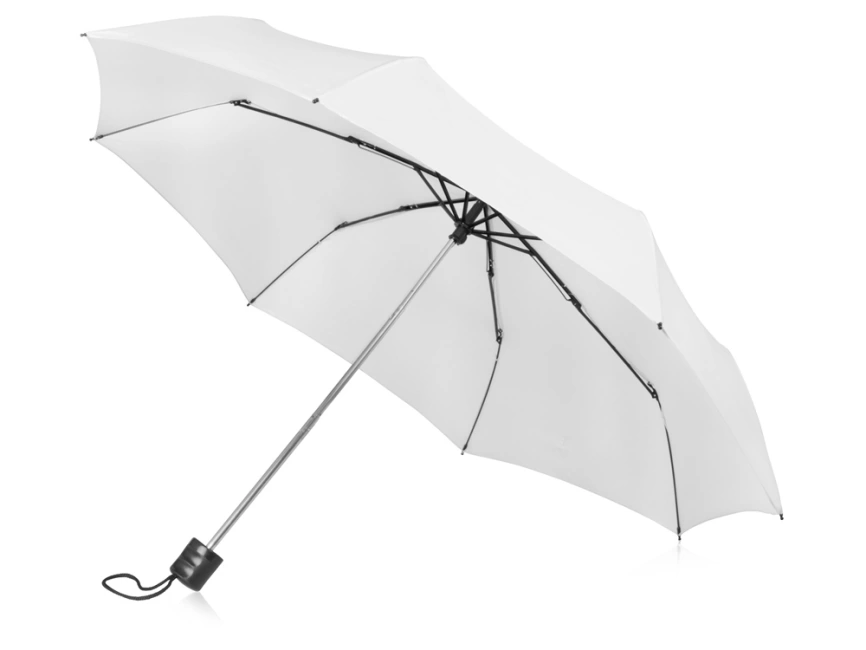 Зонт складной Columbus, механический, 3 сложения, с чехлом, белый фото 1