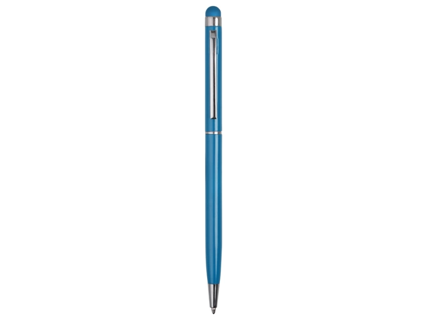 Ручка-стилус металлическая шариковая Jucy, голубой фото 2