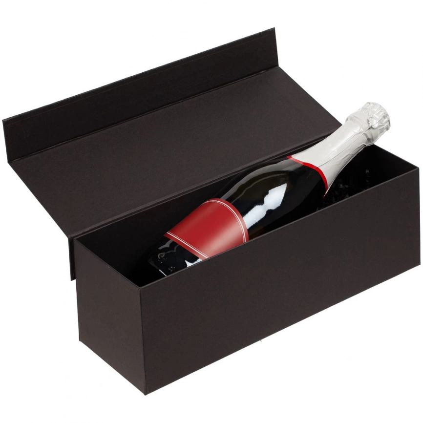 Коробка под бутылку Color Jacket, черная фото 5
