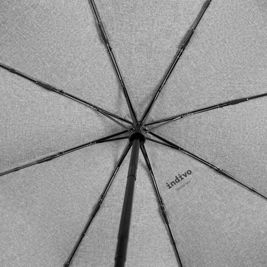 Складной зонт rainVestment, светло-серый меланж фото 5