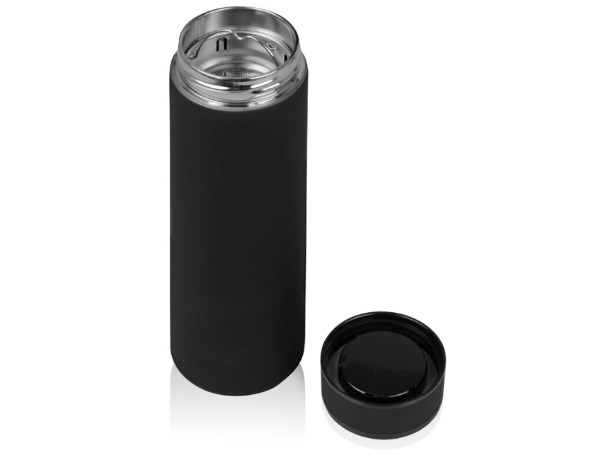 Термос Confident с покрытием soft-touch 420мл, черный фото 2