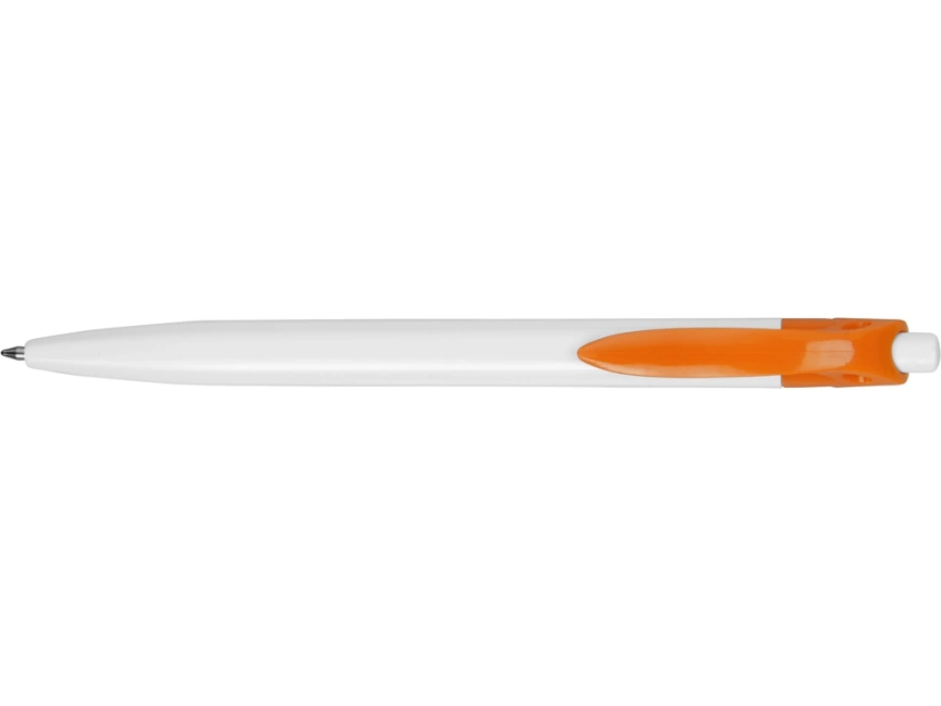Ручка шариковая Какаду, белая с оранжевым фото 5