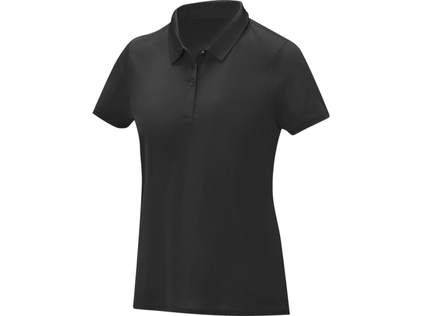 Женская стильная футболка поло с короткими рукавами Deimos, черный фото 1