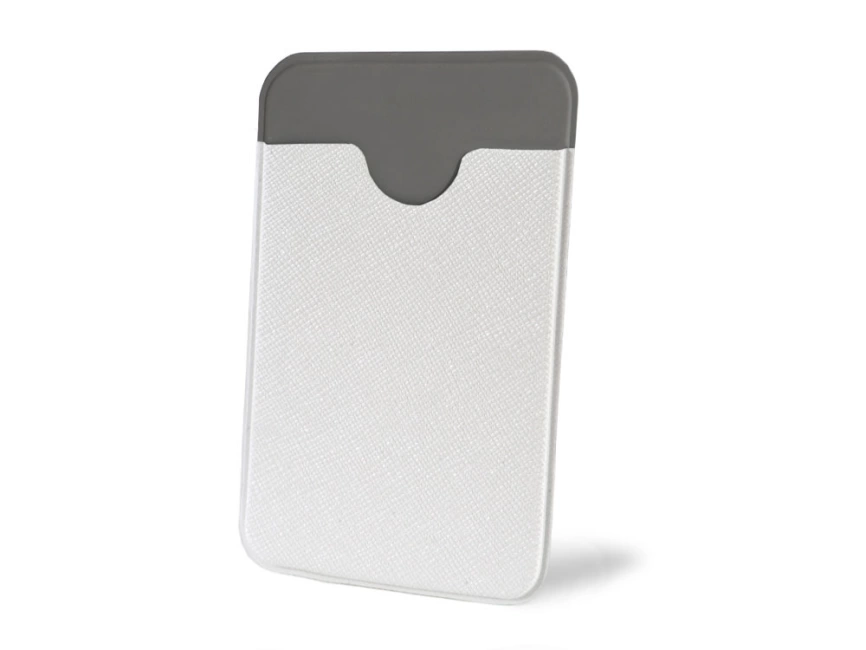 Чехол-картхолдер Favor на клеевой основе на телефон для пластиковых карт и и карт доступа, белый фото 1