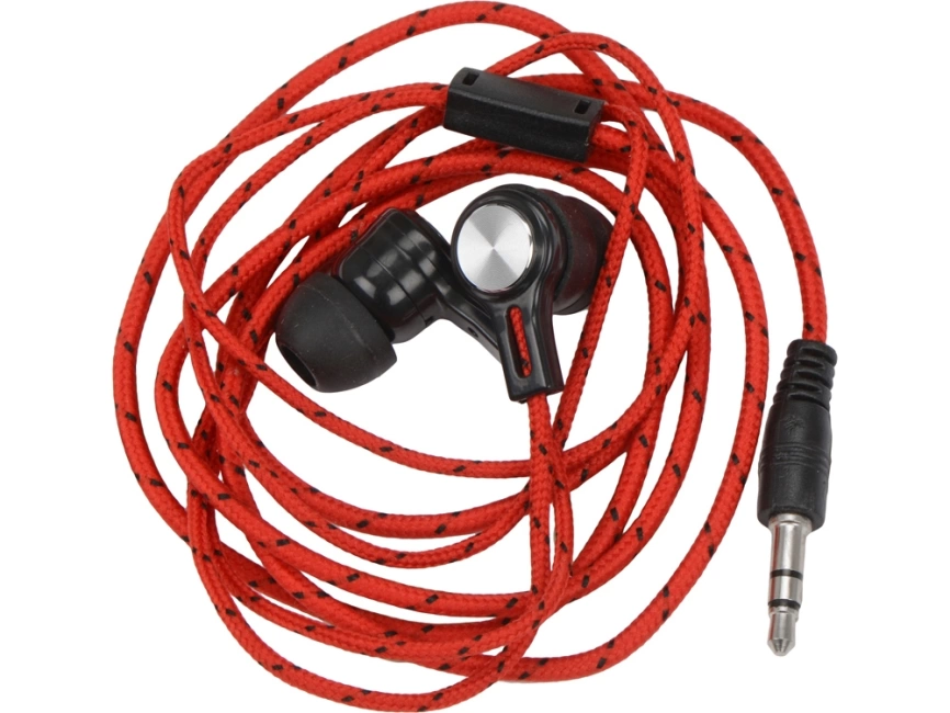 Набор с наушниками и зарядным кабелем 3-в-1 In motion, красный фото 2