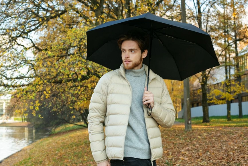 Зонт складной Zero Magic Large, черный фото 3