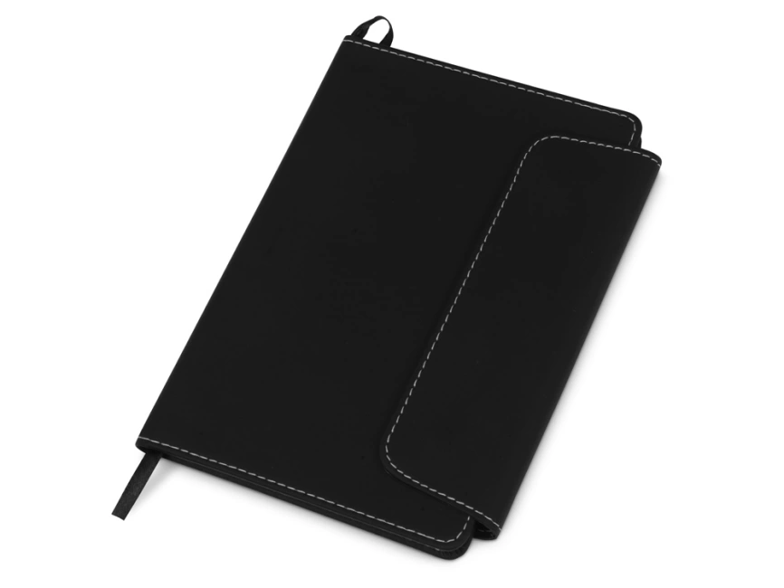 Блокнот A5 Horsens с шариковой ручкой-стилусом, черный фото 1